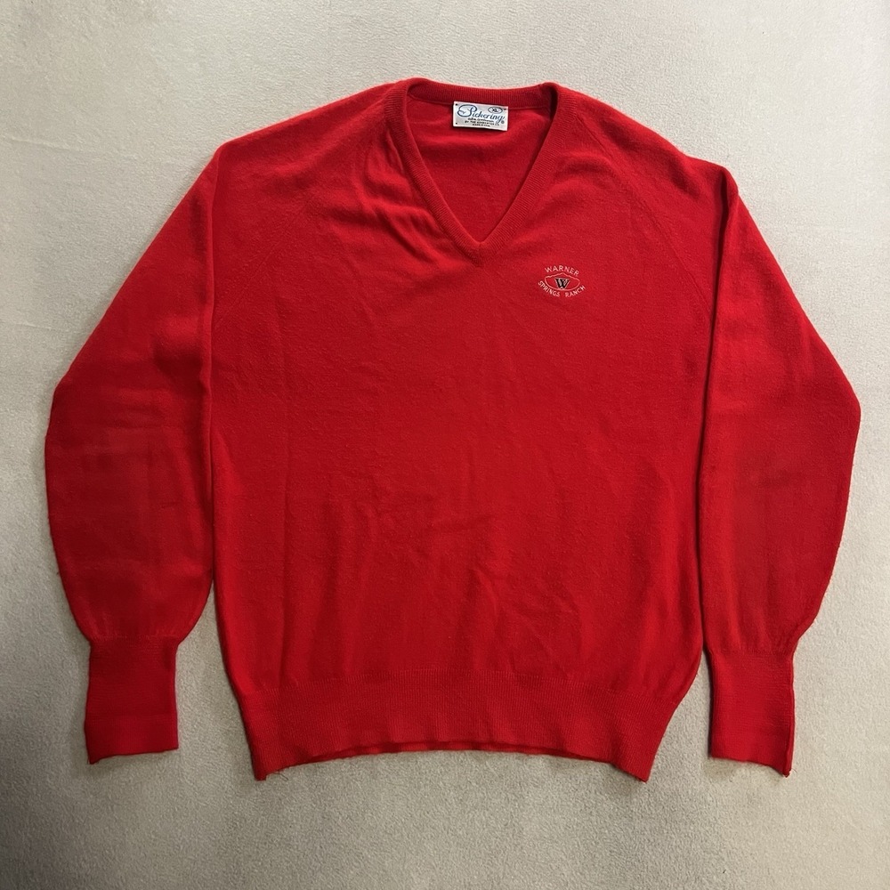 Pickering Active Sportswear By The Kimberton V-Neck GOLF Sweater USA MADE XL